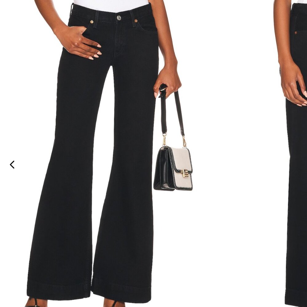 Re/Done Originals 70's Low Rise Bell Bottom Flare Black NWT Size 26
